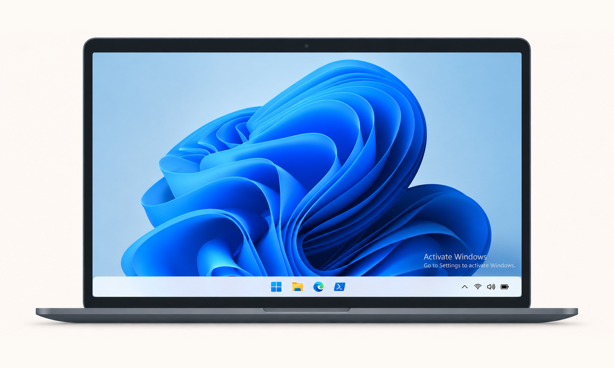 Drawing of a Windows desktop with the Activate Windows watermark in the bottom-right corner